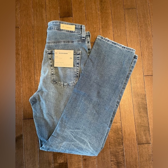 NWT AG Jeans Saige High-rise Straight Leg 26W/30L light blue - Picture 3 of 7